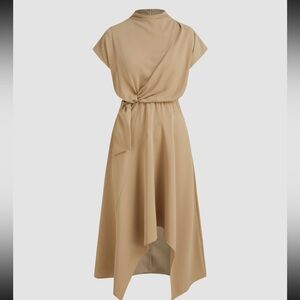 Cider High Neck Twist Dress